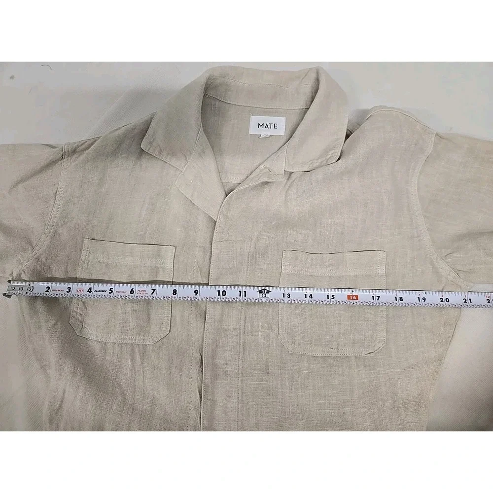 MATE the Label Cream Short-Sleeve Linen Jumpsuit - Picture 7 of 10